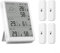 Cloudpower Wlan Hygrometer Thermometer Sensor für Tuya für SmartLife Luftfeuchtigkeits Temperatur-Feuchtigkeitssensor Wlan Thermometer mit app für Zuhause Gewächshaus(1*Basisstation+ 4*Sensor)
