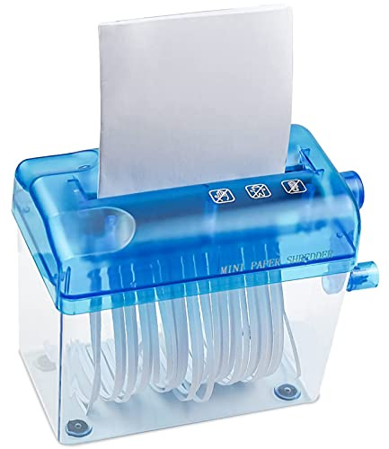 Mini Hand Shredder Portable Paper Shredder Manual Shredder Documents Paper Cutting Tool Home Office Desktop Stationery