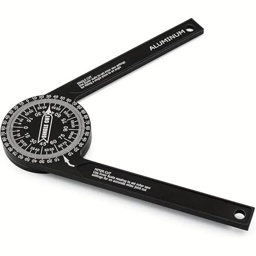 Winkelmesser, 360° Gehrungssäge, Winkelmesser, Winkelsuchwerkzeug, Holzbearbeitungs-Winkelmesser for Tischkreissäge, Sockelleiste, Schneiden, Eckwinkelmessung
