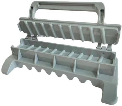 FUANA Tragbarer klappbarer Kebab Maker Outdoor Grill, für PP Kunststoff Grillpresse, 29 x 12,7 cm, Grau