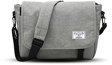 FANDARE Messenger Bag Umhängetasche Schultertasche Laptoprucksäcke Tasche Kuriertasche Polyester Hellgrau