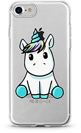 Trendario Handyhülle für Apple iPhone 7, Baby Einhorn - Hülle - Schutzhülle mit Motiv - TPU Silikon Hülle - Case - Cover - Schale - Backcover - Handytasche