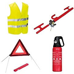 LIFEBOX JOD1 LBXJOD1Kitsecu3 - Kit Sécurité Voiture Antivol Et Extincteur