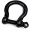 RJT 10x Schäkel geschweifte Form schwarz verzinkt 8mm Rundschäkel (909452) - Cargo Strap - Cargogurt - Stahl - Schwarz