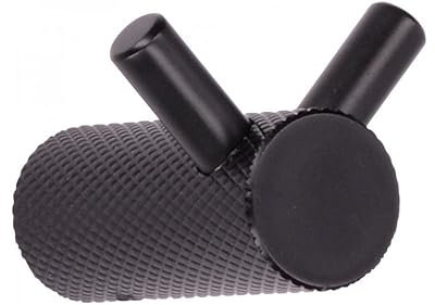 SIRO Kleiderhaken Threesixty, Modern, Aluminium schwarz matt pulverbeschichtet, 26 mm x 40 mm x 34 mm, 2463/PB12