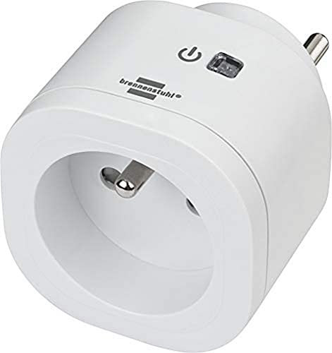 Brennenstuhl Connect Prise connectée WiFi WA 3000 XS01 (compatible avec réseau WiFi de 2.4GHz, application gratuite, compatible avec Amazon Alexa et Google Assistant, max. 3000W) 1294850 Blanc