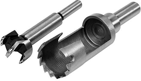 YATO 2 Tlg. Forstnerbohrer Scheibenschneider Zapfenschneider Oberfräser Fräsköpfe Topfbohrer Ausbohr- und Auffüllsatz 15-35mm, Durchmesser:25mm