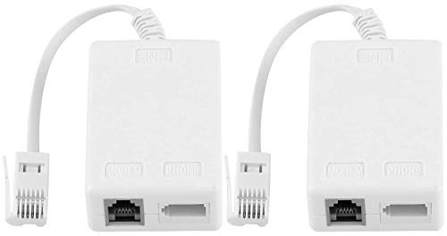 BT ADSL Filter Adapter - Microfilter with BT Male & Female Sockets, RJ11 Female Landline Phone Plug, Broadband Modem Splitter