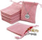 AOT 30PCS Pink Velvet Jewellery Pouches, Small Soft Velvet Drawstring Storage Bags, Jewelry Wrap Bags For Wedding, Party, Valentine's Day, Anniversary(9 * 7cm)