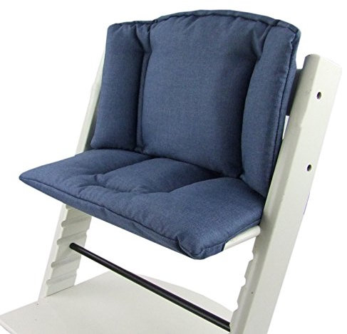 BambiniWelt by Rafael K. Ersatzbezug [Bezug Sitzkissen Kissen-Set] Sitzverkleinerer kompatibel mit Stokke Tripp Trapp für Hochstuhl-Kinderstuhl Mod. 1 (meliert blau)