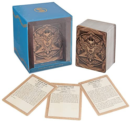 Stratagem Zauberkarten – DND 5e kompatibel – Schnellreferenz-Klasse Fähigkeitendecks – RPG Zauberbuchkarten im Taschenformat – Rollenspiel-Zubehör – TTRPG Fantasy Adventure Zubehör (Zauberer)