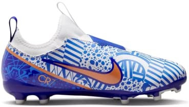 NIKE Zoom Vapor 15 Acad Cr7, Scarpe da Calcio, White/Metallic Copper-Concord, 34 EU