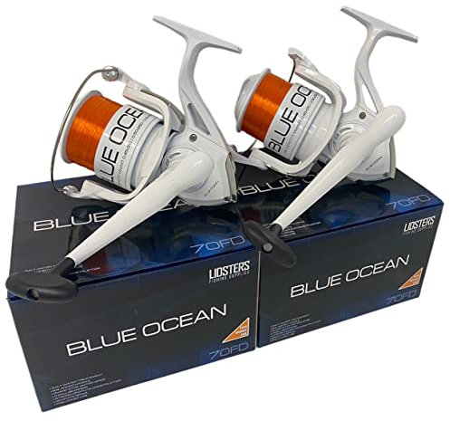 Listers Blue Ocean 7000FD große Angelrolle für Strand, orange