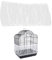 Vogelkäfig Abdeckung, Verstellbarer Vogelkäfig Netz, Abdeckungen für Vogelkäfige, Vogelkäfig Schutznetz Mesh Rock, Mesh Seed Catcher Käfigabdeckung Belüftet für Vogelfutter Kleintiere (Weiß, XL)