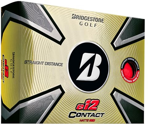 Bridgestone Golf, e12, Contact Golfbälle, Matt Rot