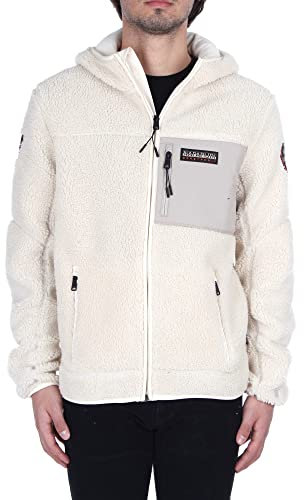 Giacca in pile con cappuccio e zip intera Napapijri Yupik da uomo