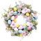 Fenteer 17,72 Zoll künstlicher Osterkranz, hängender Hintergrund, Urlaub, Requisiten, Blumenkränze für Frühling, Winter, Herbst, Hochzeit im Freien, Rosa Serie