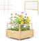 RELAX4LIFE Fioriera Rialzata con Recinto Grigliato e Anti-Animali, Fioriera da Giardino in Legno Senza Base per Balcone, Giardino e Terrazza,107 x 107 x 70cm (Modello 3)