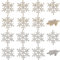 GORGECRAFT 10Stk 2 Farben Weihnachts-Schneeflocken-Brosche Kristall-Strass-Brustnadel Blumenverzierung Knopf Anstecknadel Anstecknadel Für Frau DIY Hochzeit Brautkleid Blumenstrauß Dekor Gold Silber