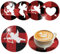SHEGZHUC Diamond Painting Untersetzer Cupid Liebe 4 STK Diamond Painting Glasuntersetzer Tischuntersetzer Amor Herz Dekorative Glasuntersetzer Kunsthandwerk für Wein Gläser Teetassen und Getränke