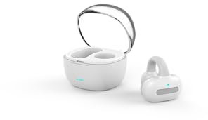 Domikit - Auricular Bluetooth inalámbrico V5.3-15h de autonomía, batería de 75 mAh, micrófono integrado, diseño de clip cómodo, ideal para deportes, teletrabajo y ocio