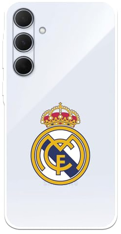 Schutzhülle für Samsung Galaxy A35 5G, Real Madrid, Wappen von Real Madrid | Offizielle Real Madrid Schutzhülle, echtes Lizenzprodukt, Silikon, flexibel, erhöhte Kanten, Schutz für Bildschirm und Kamera