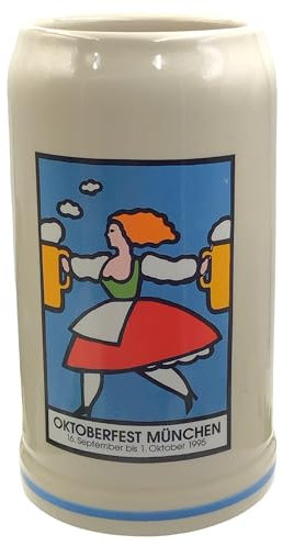 Steinfixx® - Chope originale Oktoberfest 1995 I Chope millésime I Chope annuelle I Chope de Wiesnkrug I Chope de collection