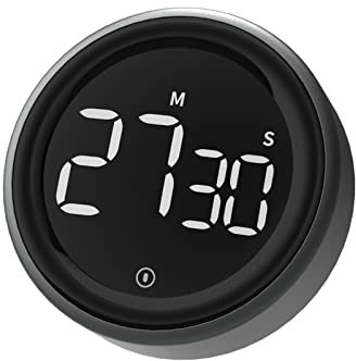 QTANZIQI Minuterie LED magnétique Polyvalente Compagnon de Cuisine idéal pour Cuisiner, Prendre Une Douche, étudier, etc.