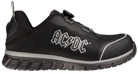 SAFETY JOGGER Sicherheits- und Arbeitsschuhe mit AC/DC Logo Herren und Damen - ACLIGERO2 - Sicherheitsschuhe, Schutzschuhe EU 47, Schwarz