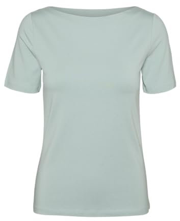 VERO MODA Damen VMPANDA MODAL S/S NOOS Top, Gray Mist,S