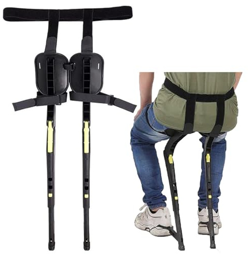 Faltbarer tragbarer Stuhl, unsichtbare Sitze, verstellbarer unsichtbarer Stuhl, tragbarer Exoskelett-Sitz for Menschen, robuster zusammenklappbarer Metallsitz for Musik-U-Bahn-Busse(Size:Load capacity