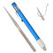 Afilador de Cuchillos de Diamante, Chaira para Afilar Cuchillos con Doble Cabeza y Mango Azul, Herramienta Multifuncional Portátil
