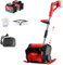 RIDEONMOP Pala da Neve a Batteria da 20 V, spazzaneve Elettrico da 12 Pollici con Impugnatura Anteriore Regolabile e Asta telescopica, spazzaneve con Caricatore rapido Incluso,4.5ah×2