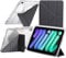 Hülle Kompatibel mit iPad mini (A17 Pro, 2024, 7. Generation) / iPad mini 6 2021 mit Stifthalter, Klare Stoßfest Schutzhülle, 6-in-1 Y Fold Ständer, Auto Schlafen/Wachen, Schwarz