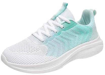 modische Schuhe Damen Sportschuhe Damen Fitnessstudio Luftpolster Low-Top Sneaker rutschfest Laufschuhe StoßFest Jogging Turnschuhe rutschfeste Schuhe Fussball Hallenschuhe Damen Green 35