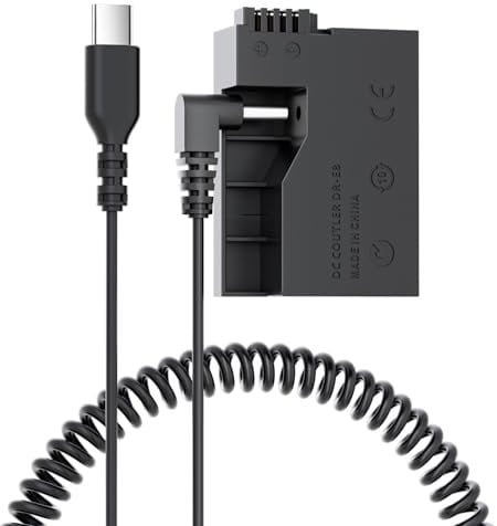 F1TP ACK-E8 AC Power Adapter USB-C kit LP-E8 Camera Dummy Battery DR-E8 DC Coupler Charger Set External Battery for Canon EOS Rebel T5i T4i T3i T2i Kiss X7 X6 X5 X4 700D 650D 600D 550D.
