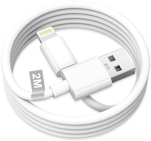 Cavo iPhone Originale Apple Certificato MFi, Cavo USB iPhone 2M Lungo Cavo Ricarica iphone cavo USB Lightning Caricatore Filo Caricatore per iPhone 14 13 12 11 Pro Max/Mini/XS/XR/8/7/6/5/iPad/AirPods