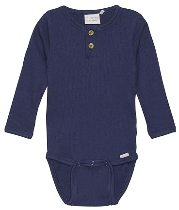 MINYMO unisex baby body with long sleeves in rib