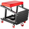 VEVOR Tabouret d'Atelier sur roulettes, Tabouret de Mécanicien avec Capacité de Charge Max. de 136 kg, Siège ou Escabeau de Garage Pivotant à 360°, avec Plateau à Outils, pour Réparation Automobile