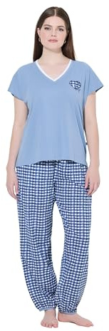 Ulla Popken Damen Pyjama