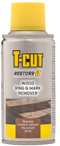 T-Cut Wood Ring & Mark Remover 150ml – Removes White Heat Marks & Water Rings from Wooden Furniture – Restores Natural Finish, Colour & Shine – No Sanding or Stripping Needed