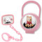 VALENTI & CO. - Disney Winnie the Pooh Schnullerclip, Schnullerkette mit Box aus Silber - Ideal als Geschenk zur Geburt Neugeborene oder Taufe - Rosa