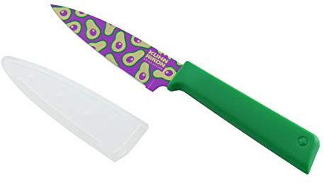 Kuhn Rikon 20492 COLORI Funky Fruit Avocado Rüstmesser, 18/8 Edelstahl