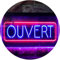 Ouvert Open Shop Bar Club Restaurant Décor Dual Color LED Enseigne Lumineuse Neon Sign Rouge et bleu 400 x 300mm st6s43-i3210-rb