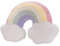 Nicole Knupfer Kissen in Regenbogenfarben, Krone mit Wolken, für Babys, Mädchen, Bett, Sofa, Stühle, Überwurf, Kissen für Auto, Zuhause, Büro, Dekoration (C)