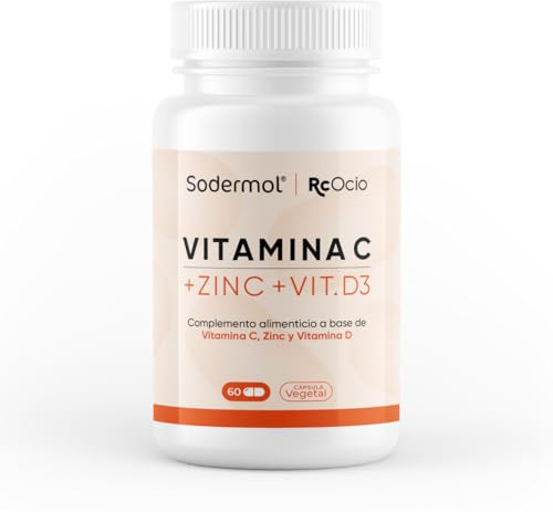 Vitamina C con zinc en capsulas veganas/Complejo vitaminico vitamin c con zinc de 1000mg por toma para hombre/mujer y niños para potenciar nuestras defensas de una forma natural
