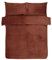 Sleepdown Bettwäsche-Set mit Kissenbezügen, Waffel-Fleece, warm und gemütlich, wendbar, weich, King-Size-Größe (220 x 230 cm), Polyester, Rostgebranntes Orange