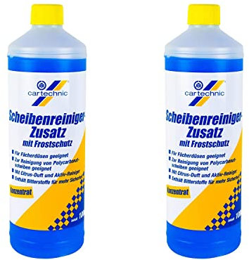 Cartechnic 2X Scheibenreiniger Zusatz Konzentrat mit Frostschutz 1 L Liter