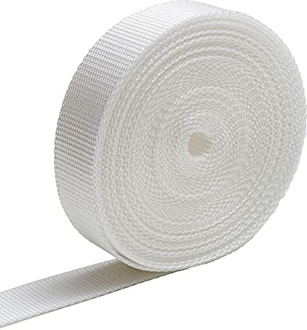 IPEA Cinghia Rigida in Nylon per Zaino e Borse – 10 Metri di Lunghezza – Corda Cinturino Multiuso per Cucito, Sport, Bagagli, Fai da Te – Larghezza 30 mm – Bianco – 3 CM