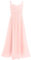 Freebily Longue Robe à Bretelles Mariage Cérémonie Enfant Fille Robe Demoiselles d'honneur Eté Robes de Fête Gala en Mousseline Rose 16 Ans